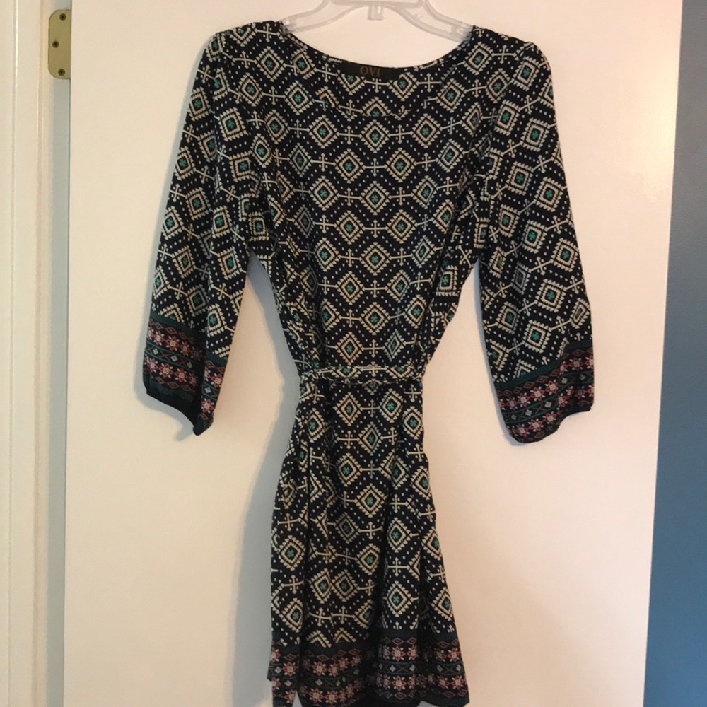 Multi-Colored Geometric Dress